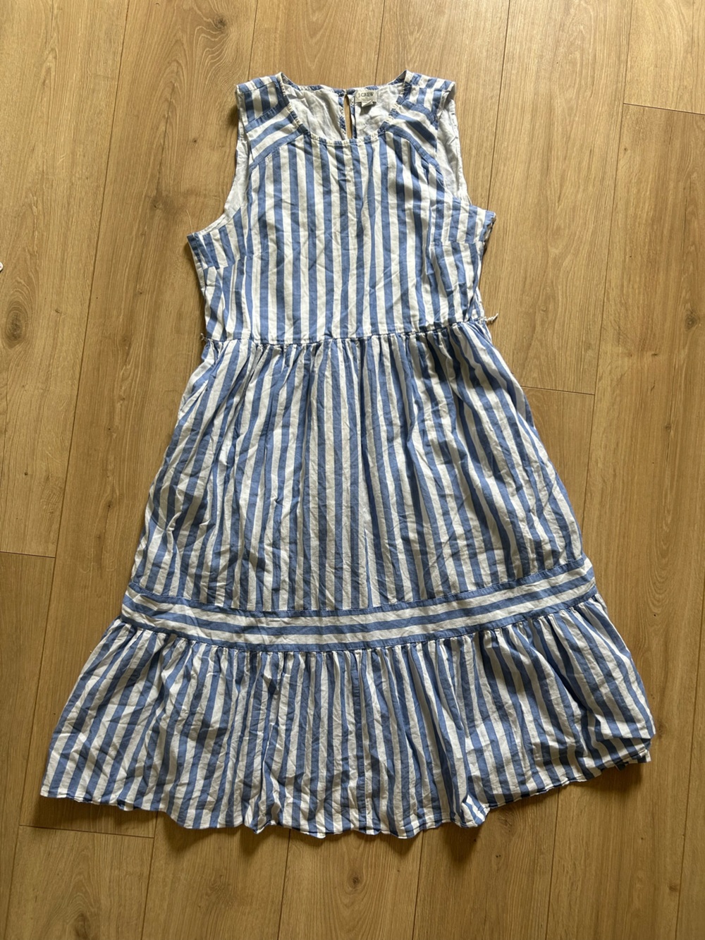 JCrew Blue and White Striped Women’s Sundress